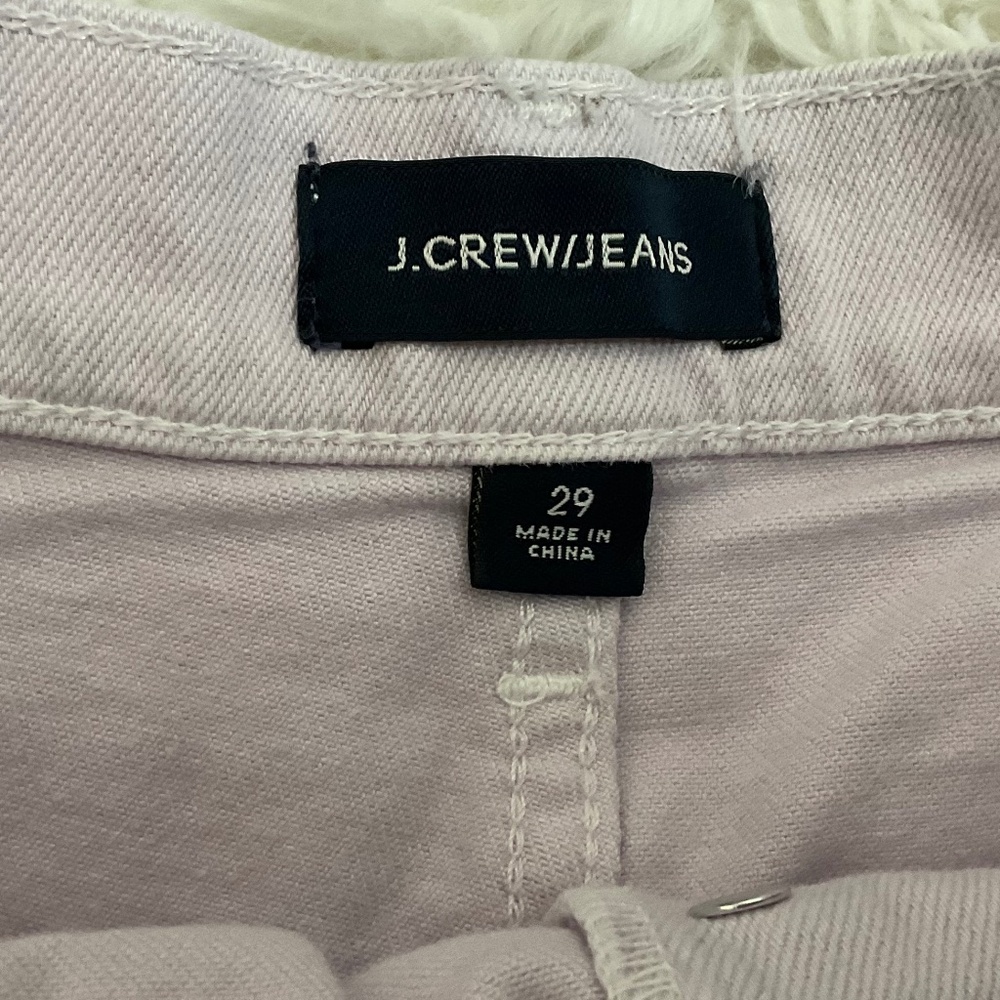 J. Crew High Rise Button Fly Jean Shorts - Lilac - Size 29 - Picture 4 of 10